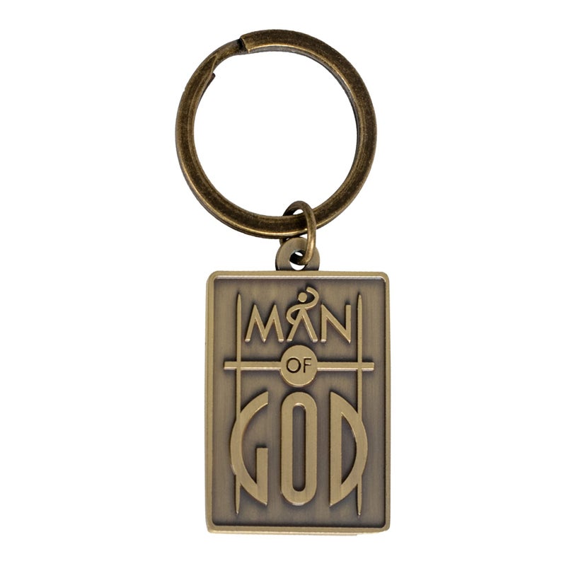 Dicksons Man of God Blessed Antique Bronze Finish Zinc Alloy Metal, Christian Inspirational, Split Key Ring, for Bible Bag, Backpack, Purse, Duffle, Lanyard or Wallet, Keychain, Single - Image 1